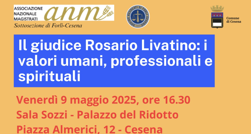 Una mostra in ricordo di Rosario Livatino
